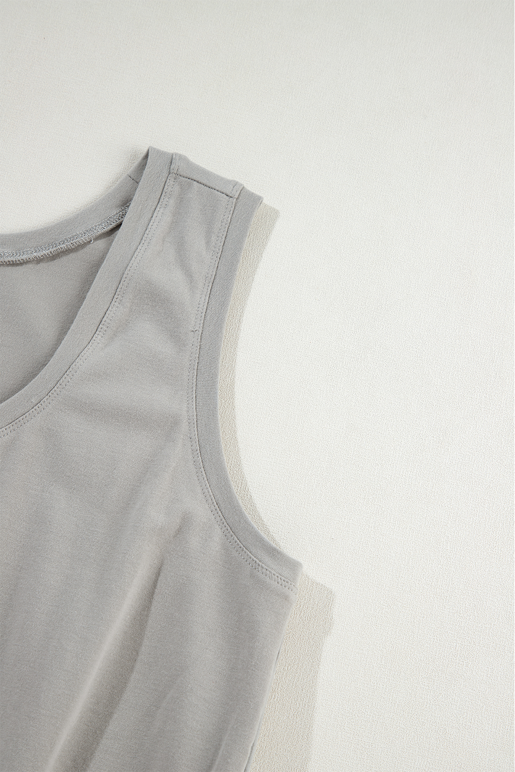 Gray Sleeveless Drawstring Waist Mini Dress - loveforevers