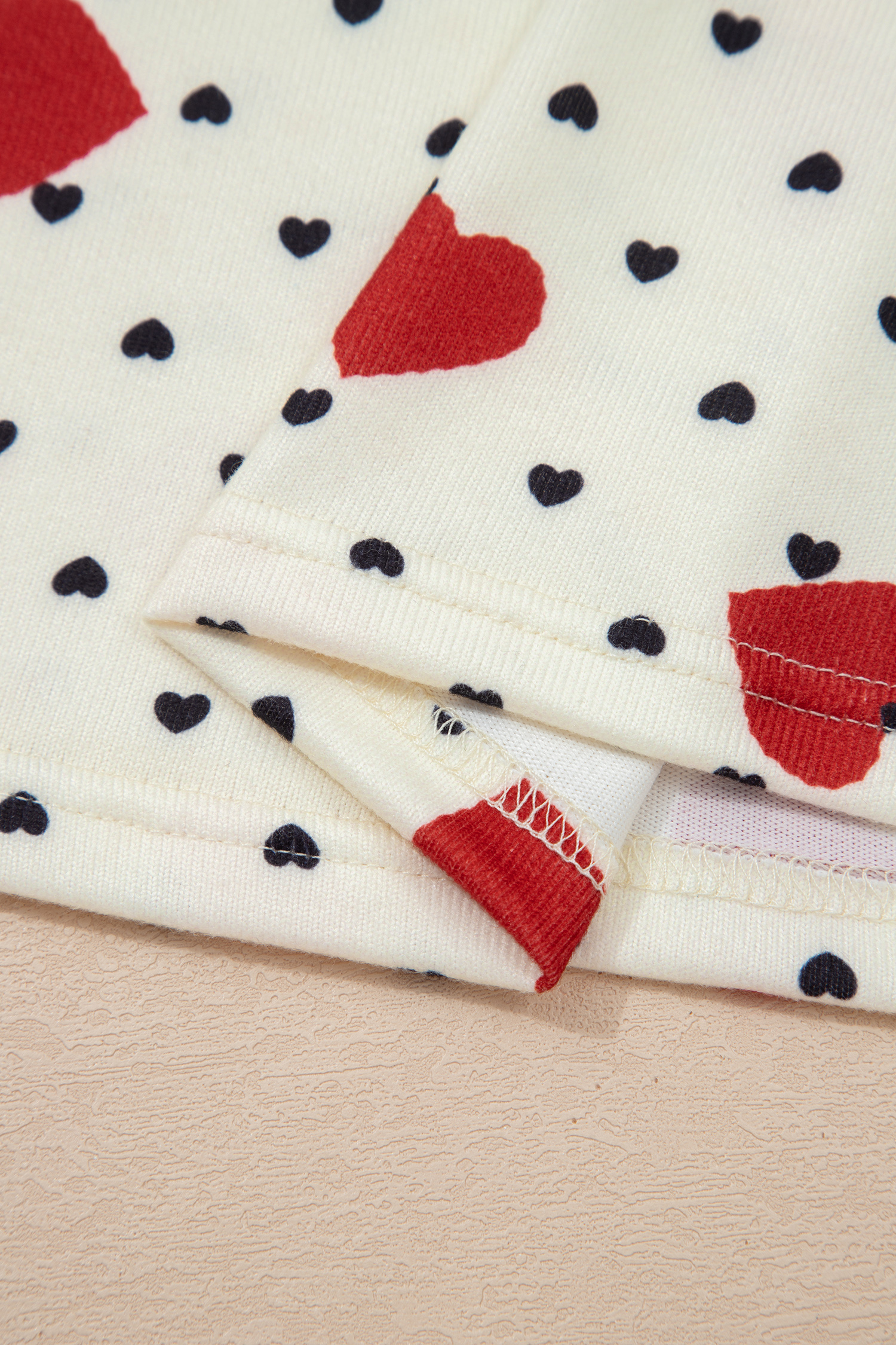 Red Dotted Heart Festive Valentine Blouse - loveforevers