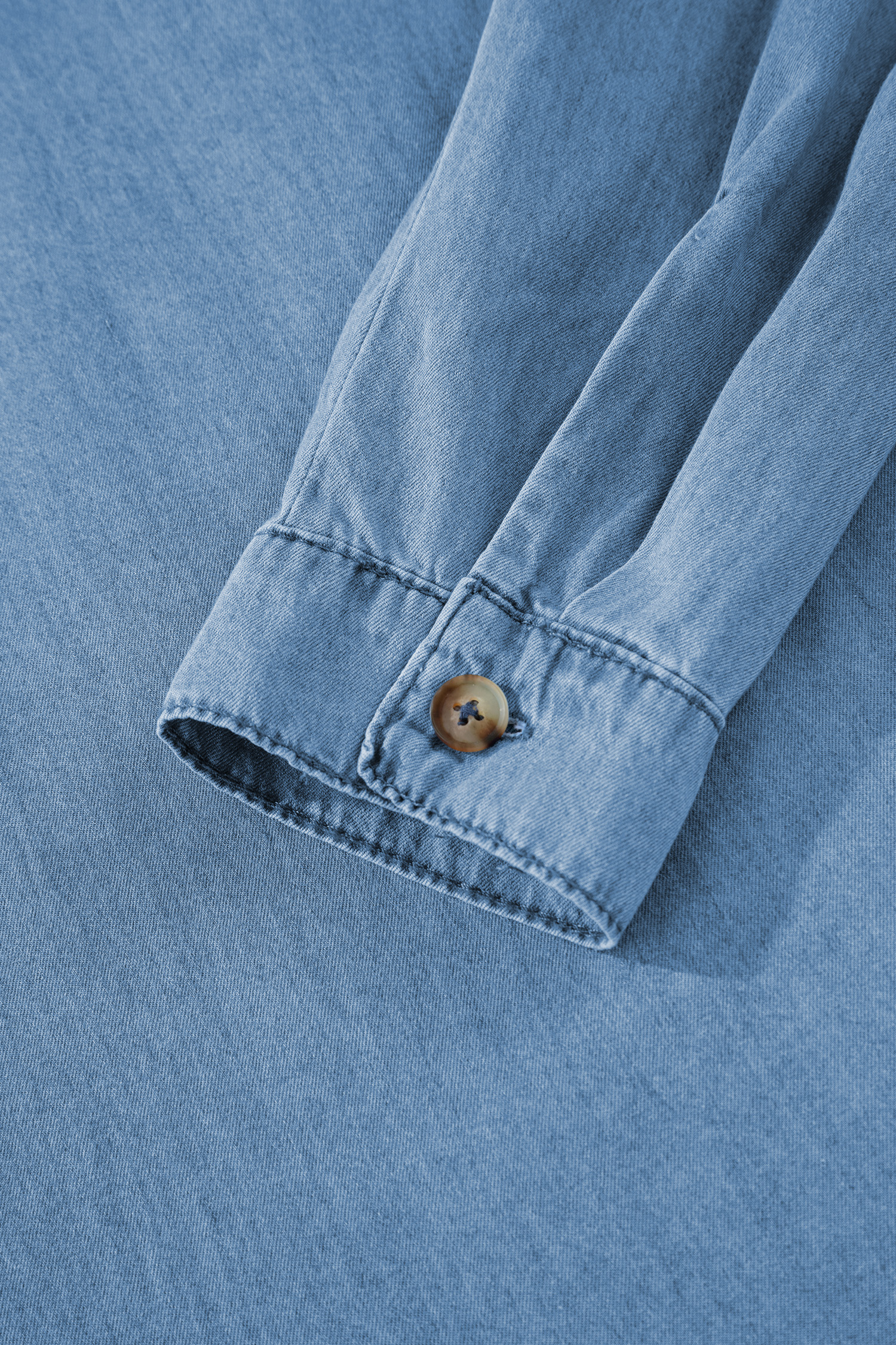 Myosotis Buttoned Down Slim Denim Shirt - loveforevers