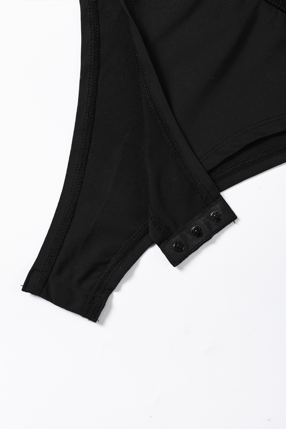 Black Zip up Mock Neck Ribbed Sleeveless Bodysuit - loveforevers