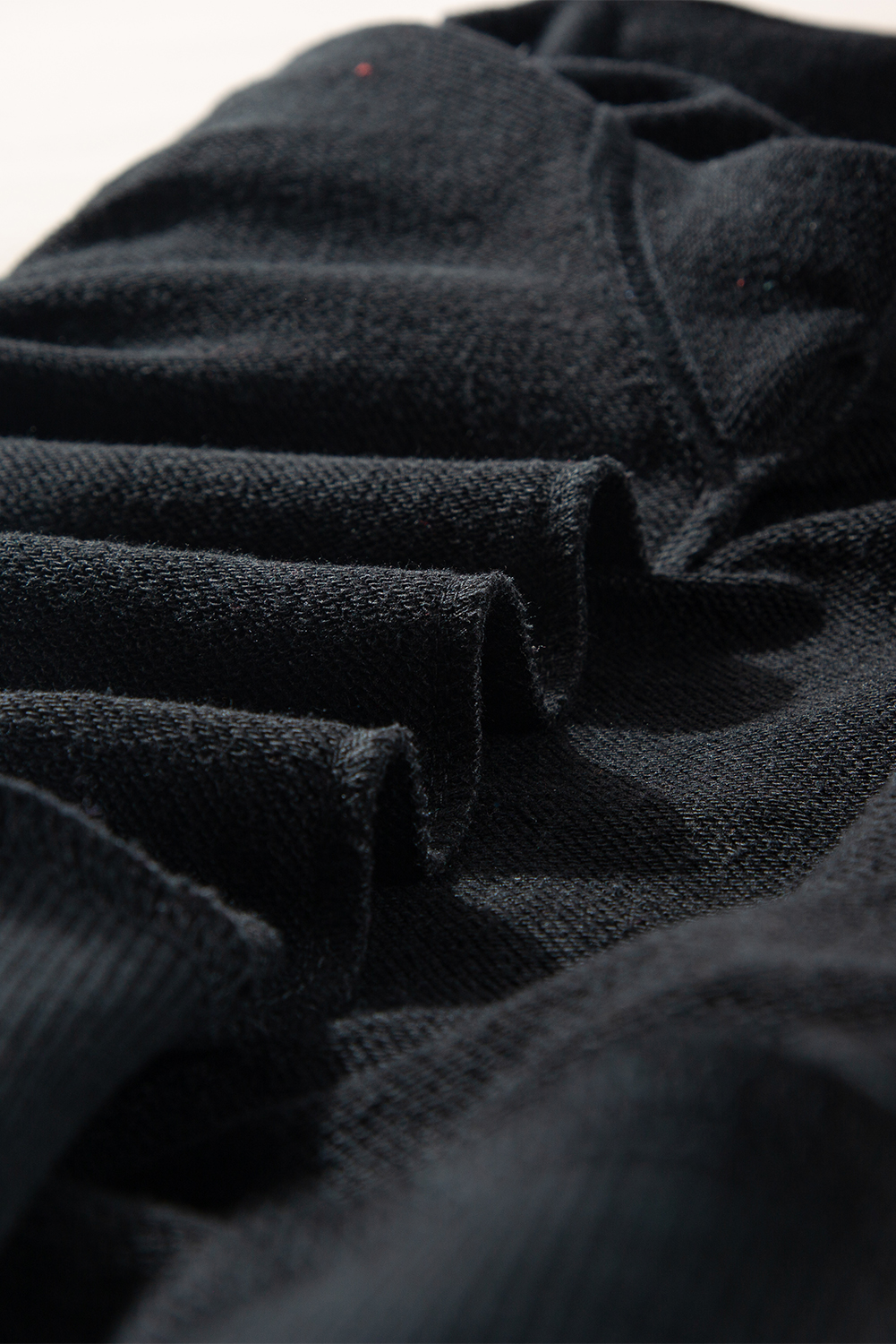 Navy Blue Plain Drop Shoulder Crewneck Pullover Sweatshirt - loveforevers