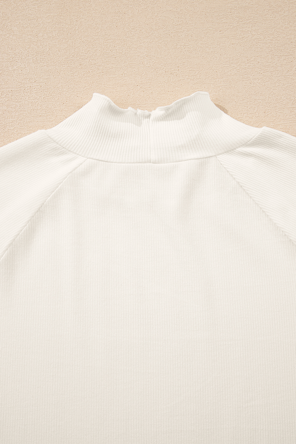 Black Ribbed Knit Lettuce Trim High Neck Long Sleeve Top - loveforevers