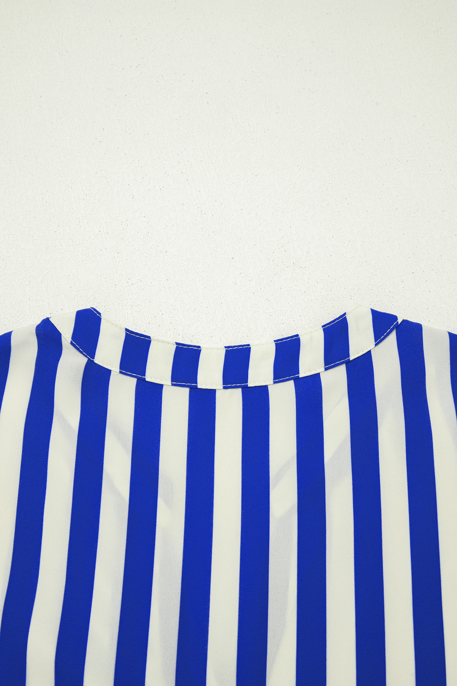 Sky Blue Stripe Balloon Sleeve Loose Button up Shirt - loveforevers