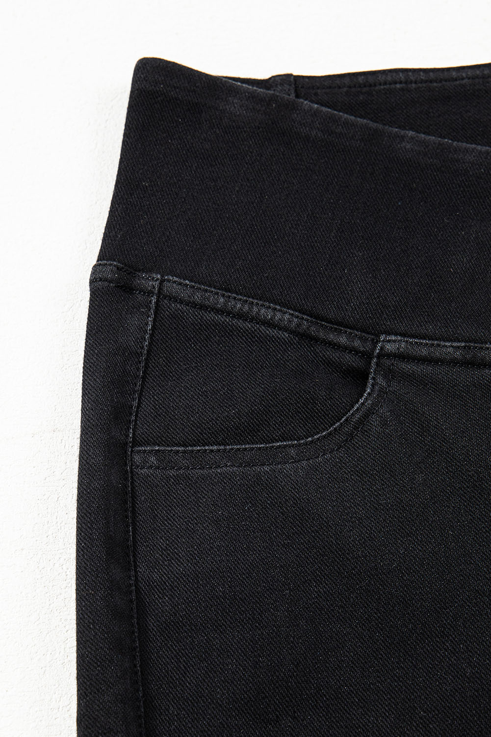 Black Arched Waist Stretchy Slim Fit Jeggings - loveforevers