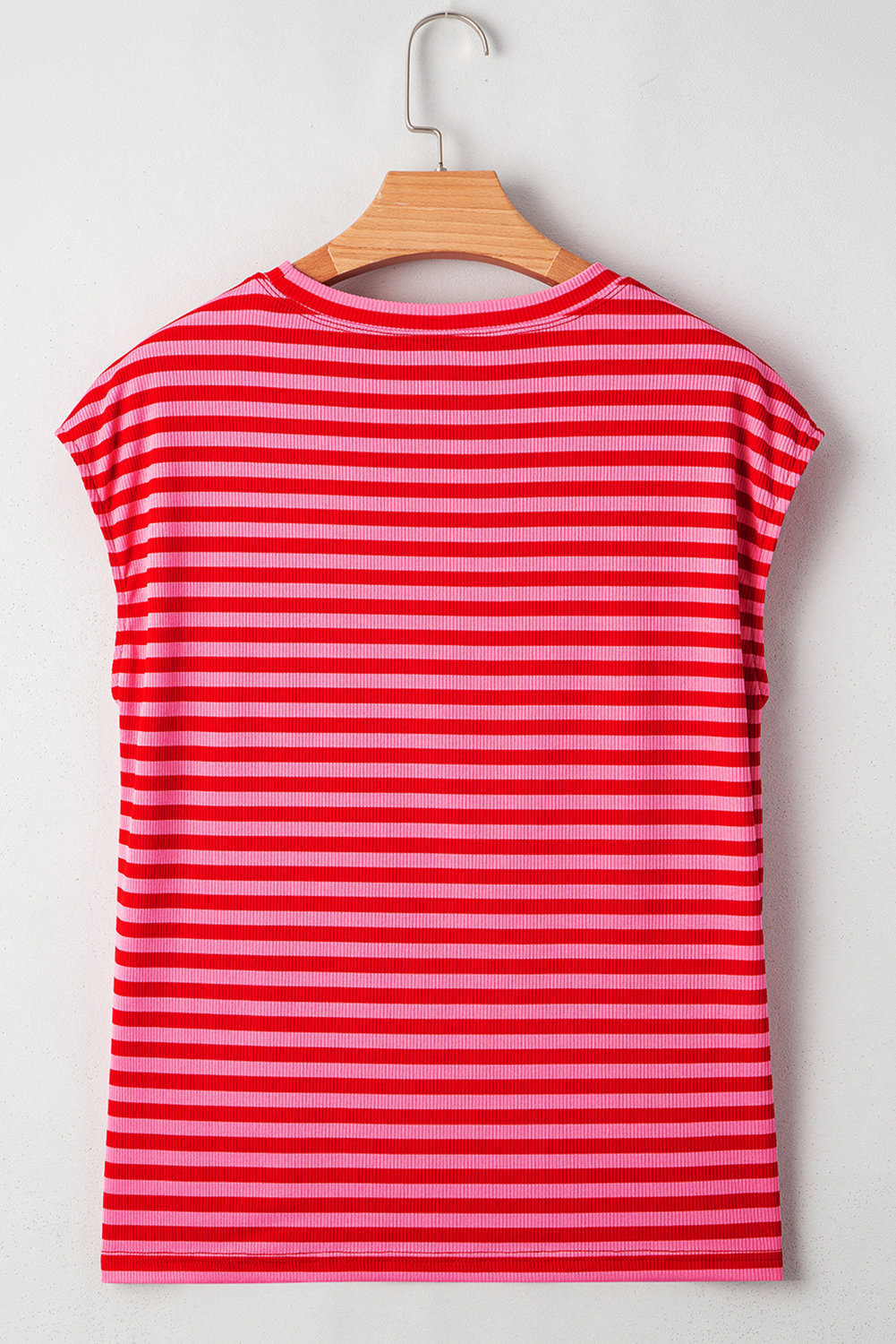 Red Stripe MAMA Graphic Cap Sleeve T Shirt - loveforevers