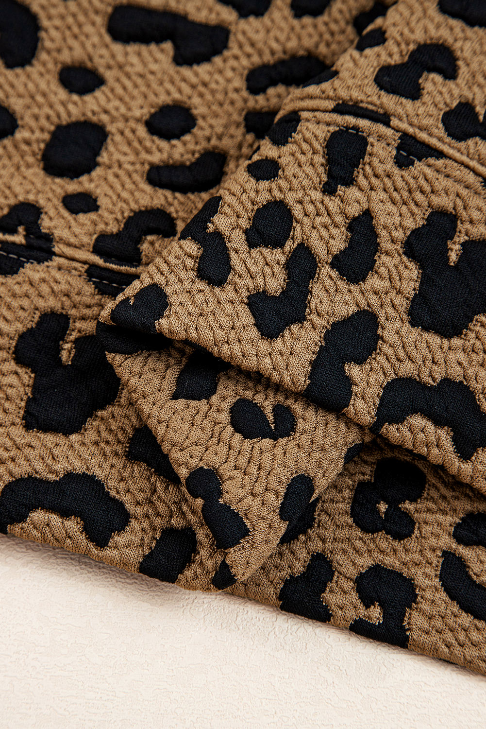 Brown Leopard Print Quarter Zip Sweatshirt - loveforevers