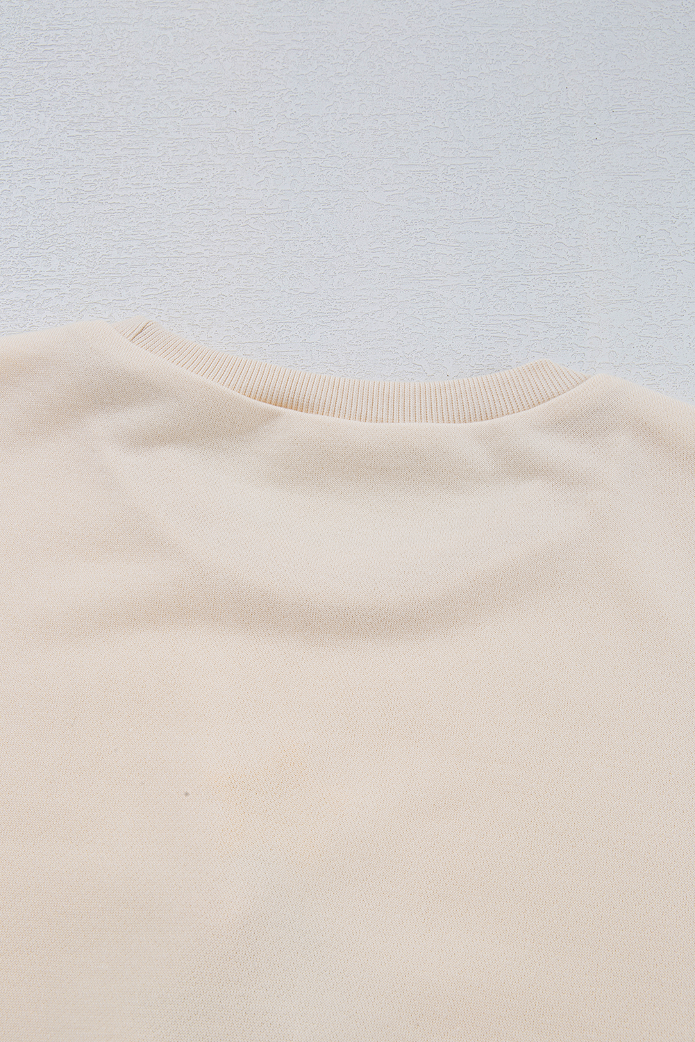 Beige Pom-Pom Christmas Tree Pattern O Neck Sweatshirt - loveforevers
