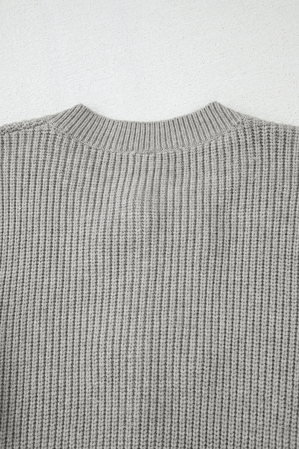 Philippine Gray Ribbed Knit Bow Front Buttoned Cardigan - loveforevers