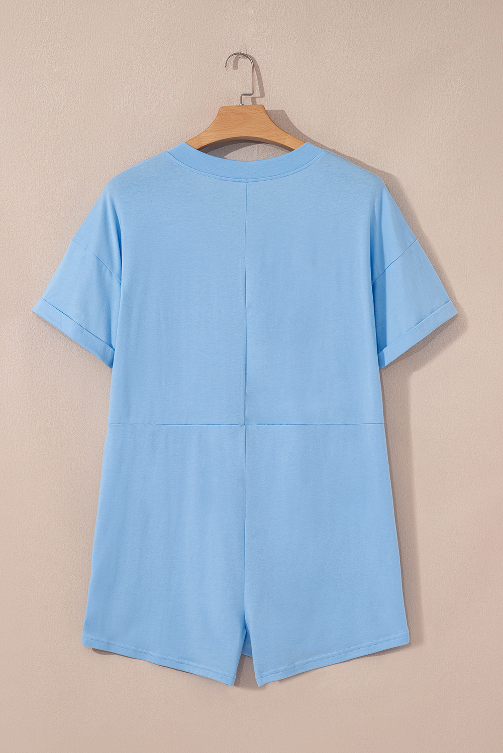 Bonbon Loose Half Sleeve V Neck Knit Romper - loveforevers