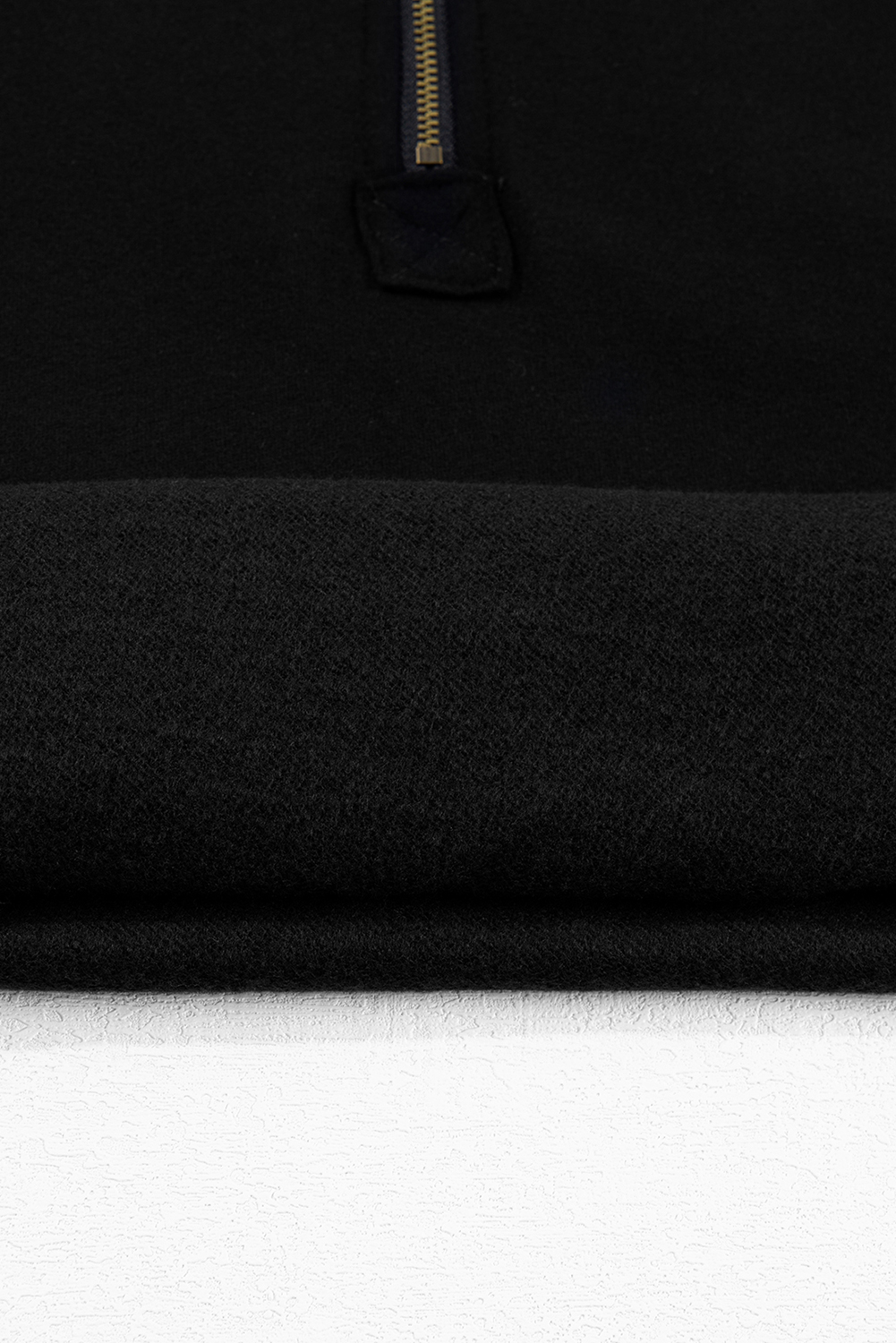 Bonbon Fleece Lined Half Zipper Kangaroo Pockets Loose Hoodie - loveforevers