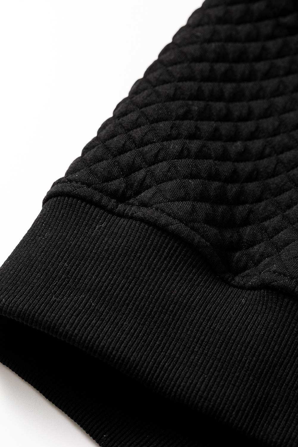 Black Quilted Side Pockets Zipper Hooded Jacket - loveforevers
