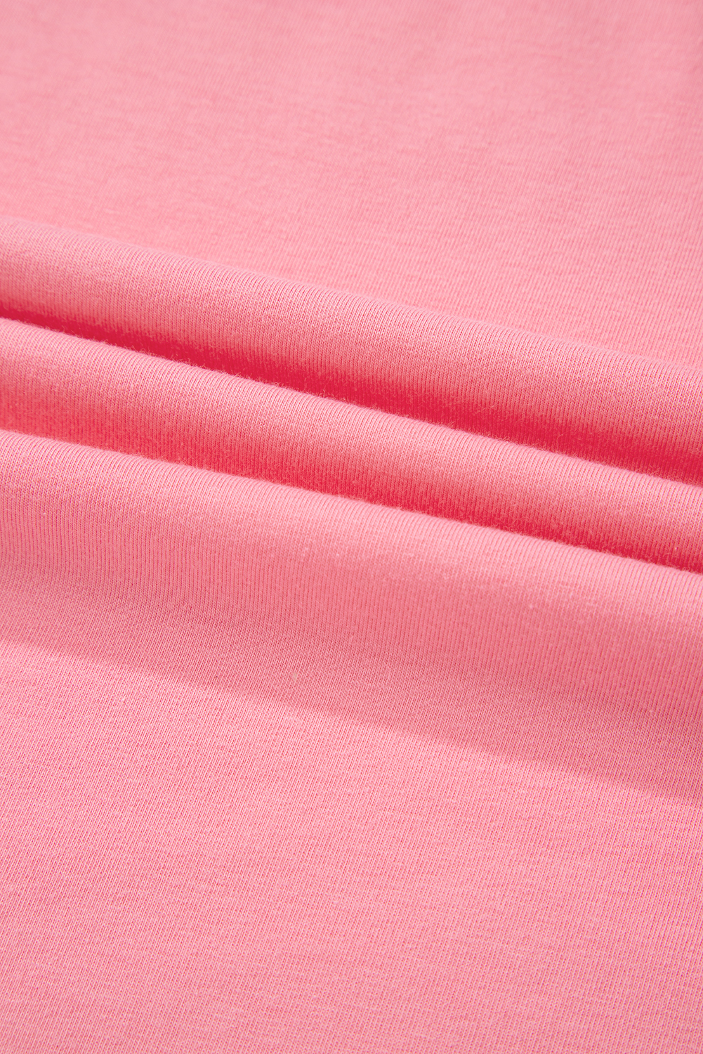 Pink Frilled Hem Loose T-Shirt - loveforevers