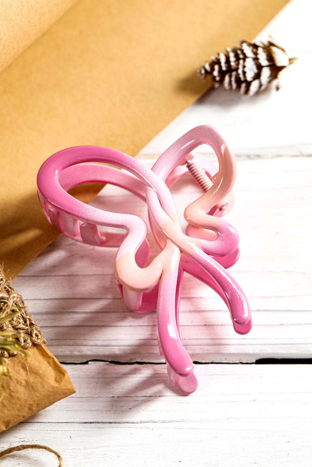 Bonbon Butterfly Shape Glossy Hair Claw Clip - loveforevers