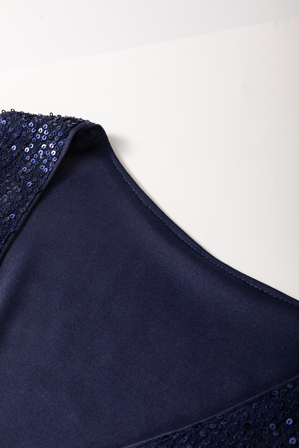 Dirty blue Sequined Deep V Neck Buttoned Tank Top - loveforevers