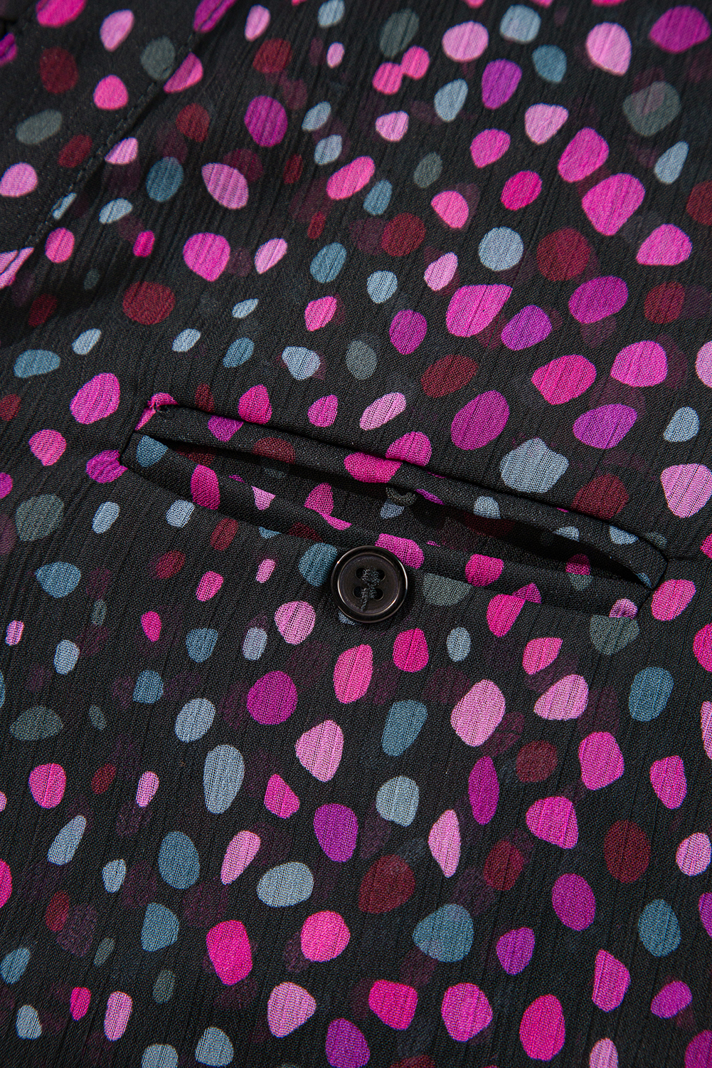 Grape Wine Polka Dot Printed Buttoned Casual Shirt - loveforevers