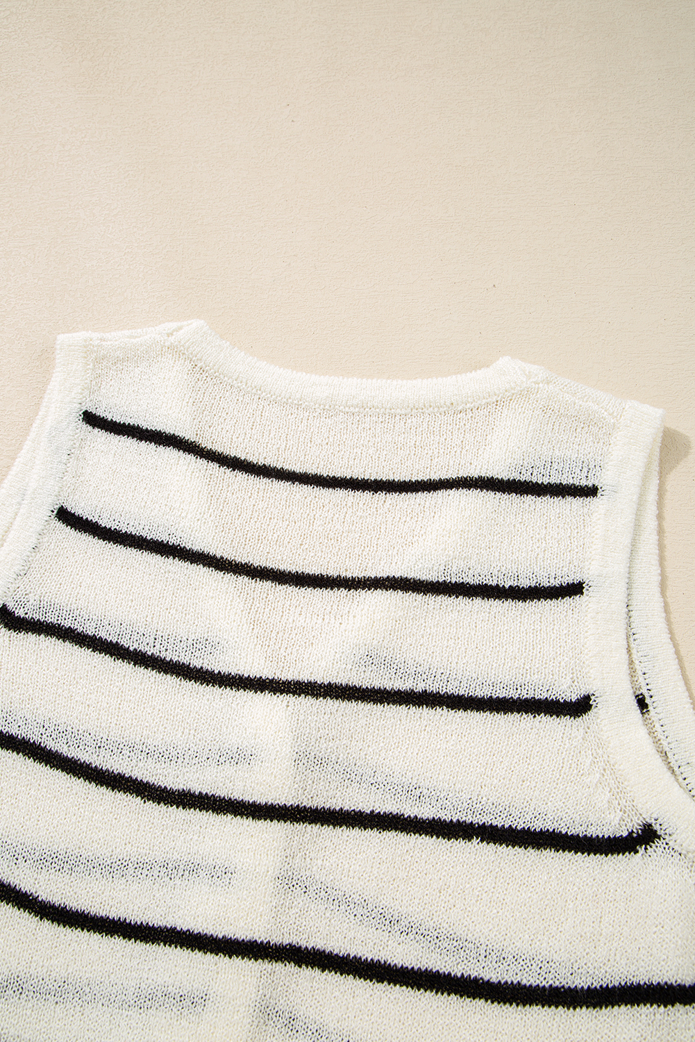 Black Stripe Buttoned V Neck Slim Fit Sweater Vest - loveforevers