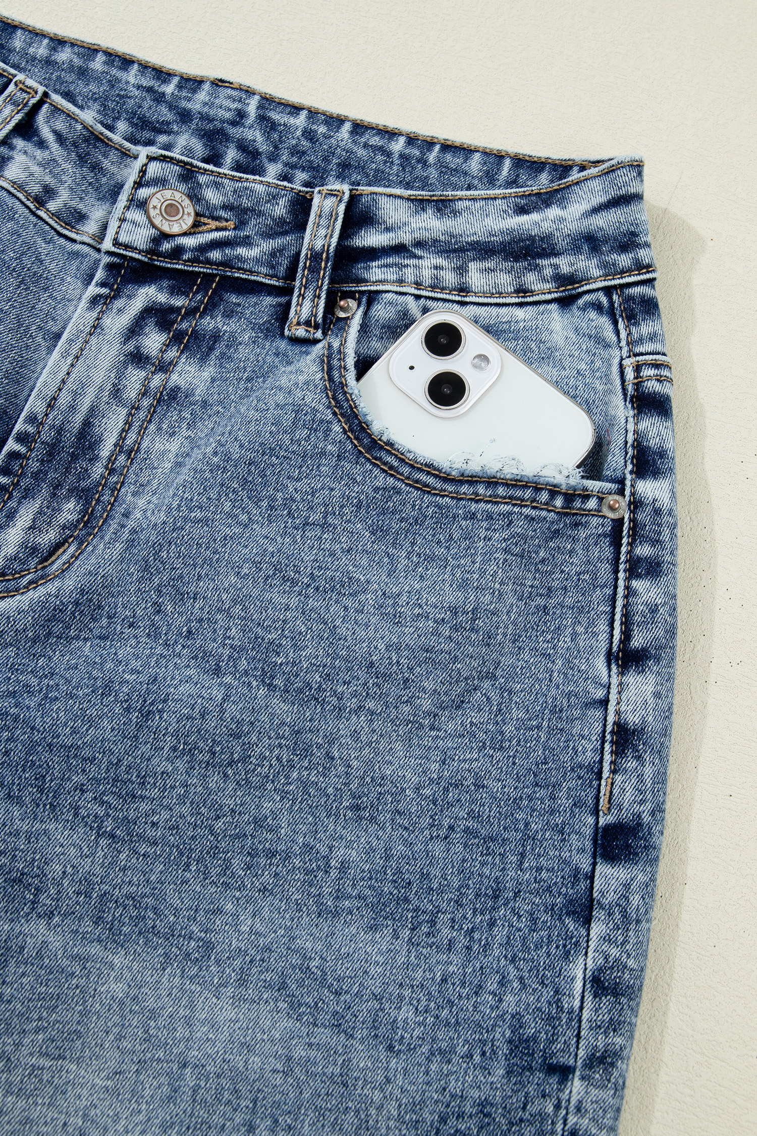 Ashleigh Blue Cuffed Straight Loose Jeans - loveforevers