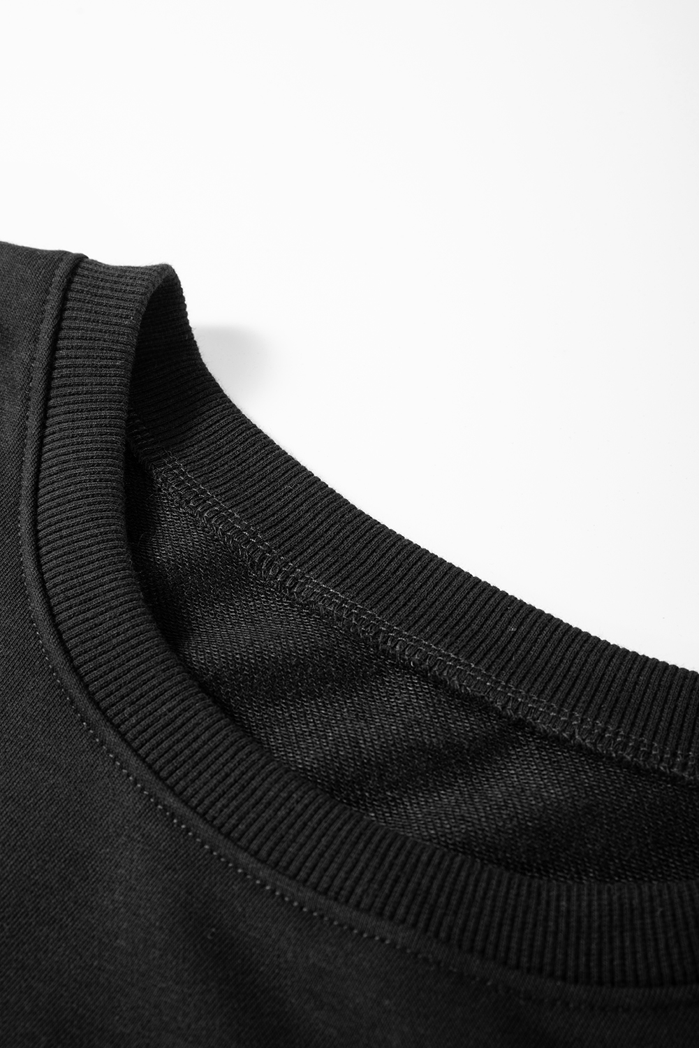 Black Contrast Stitches Detail Puffy Half Sleeve Blouse - loveforevers