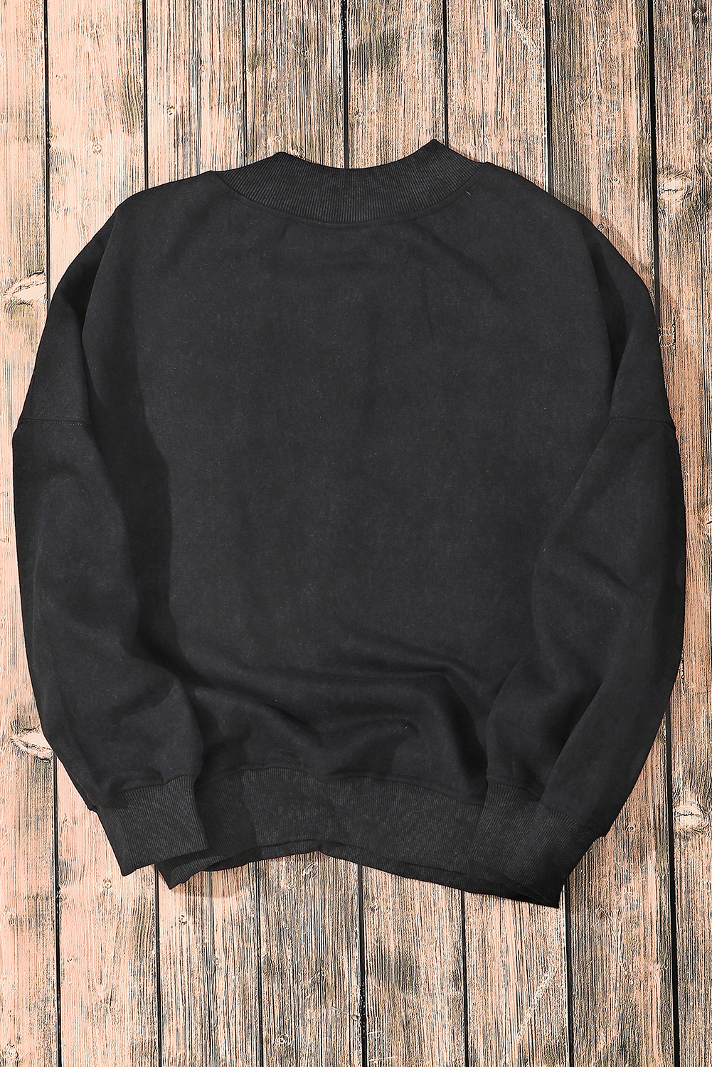 Brown Drop Shoulder Crew Neck Pullover Sweatshirt - loveforevers