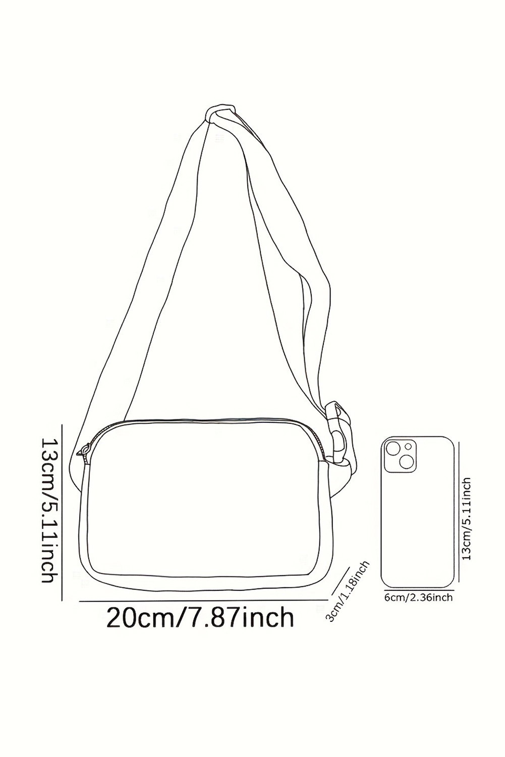 White Dachshund Walking Footprint Crossbody Bag - loveforevers