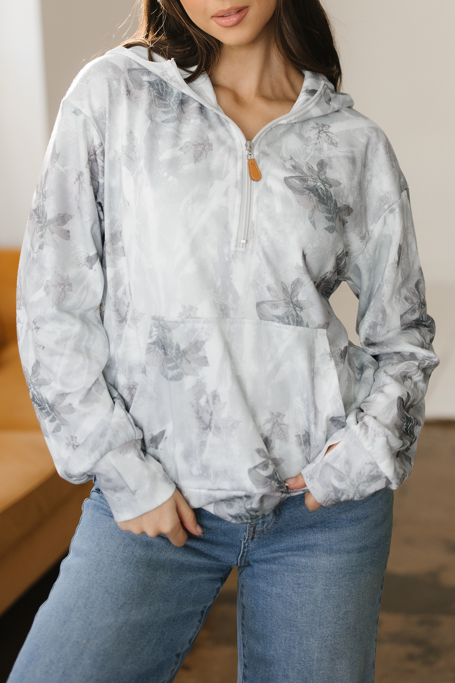 Beige Camo Print Baggy Drawstring Jogger Sweatpants - loveforevers