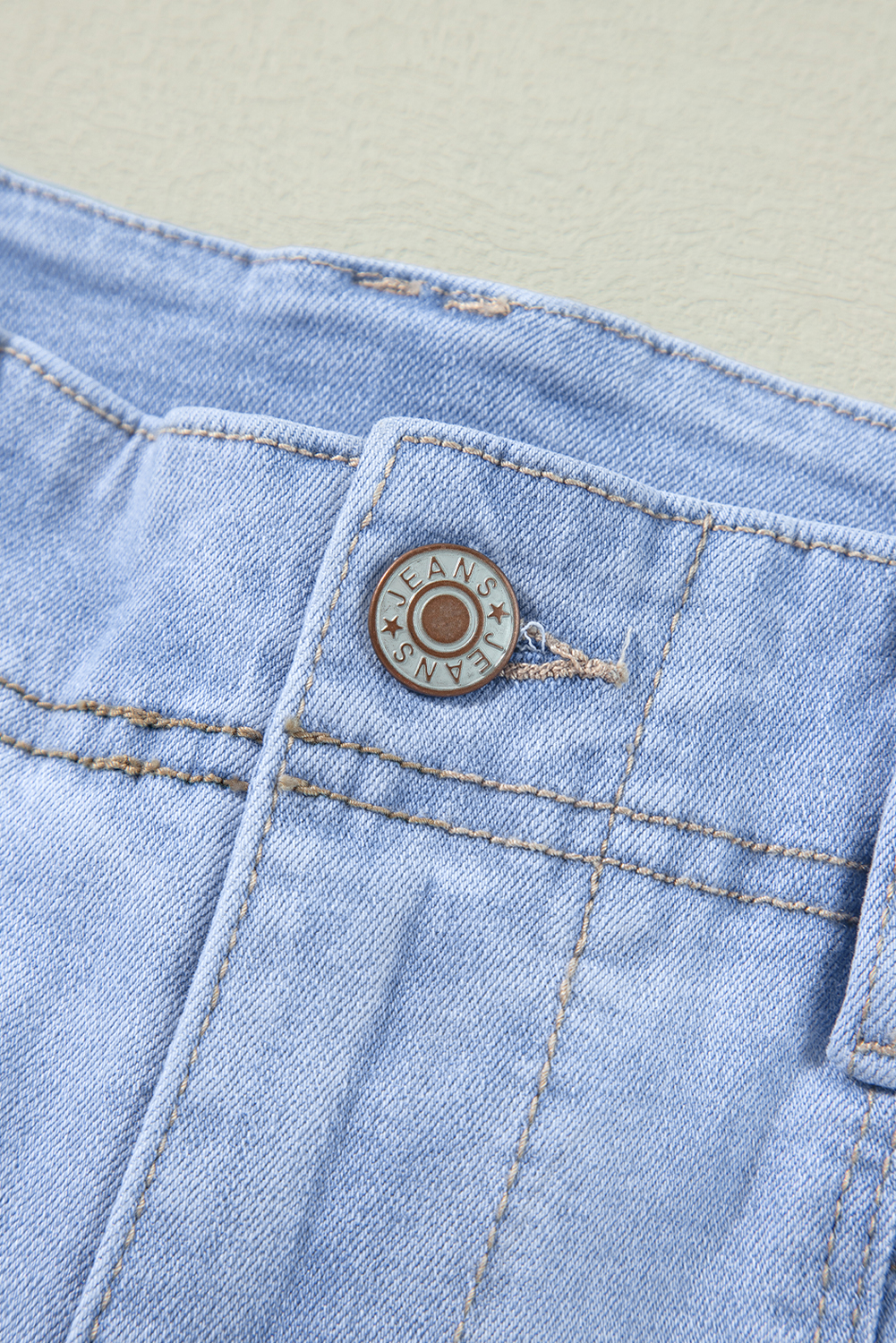 Beau Blue Loose Straight Leg Cropped High Waist Jeans - loveforevers