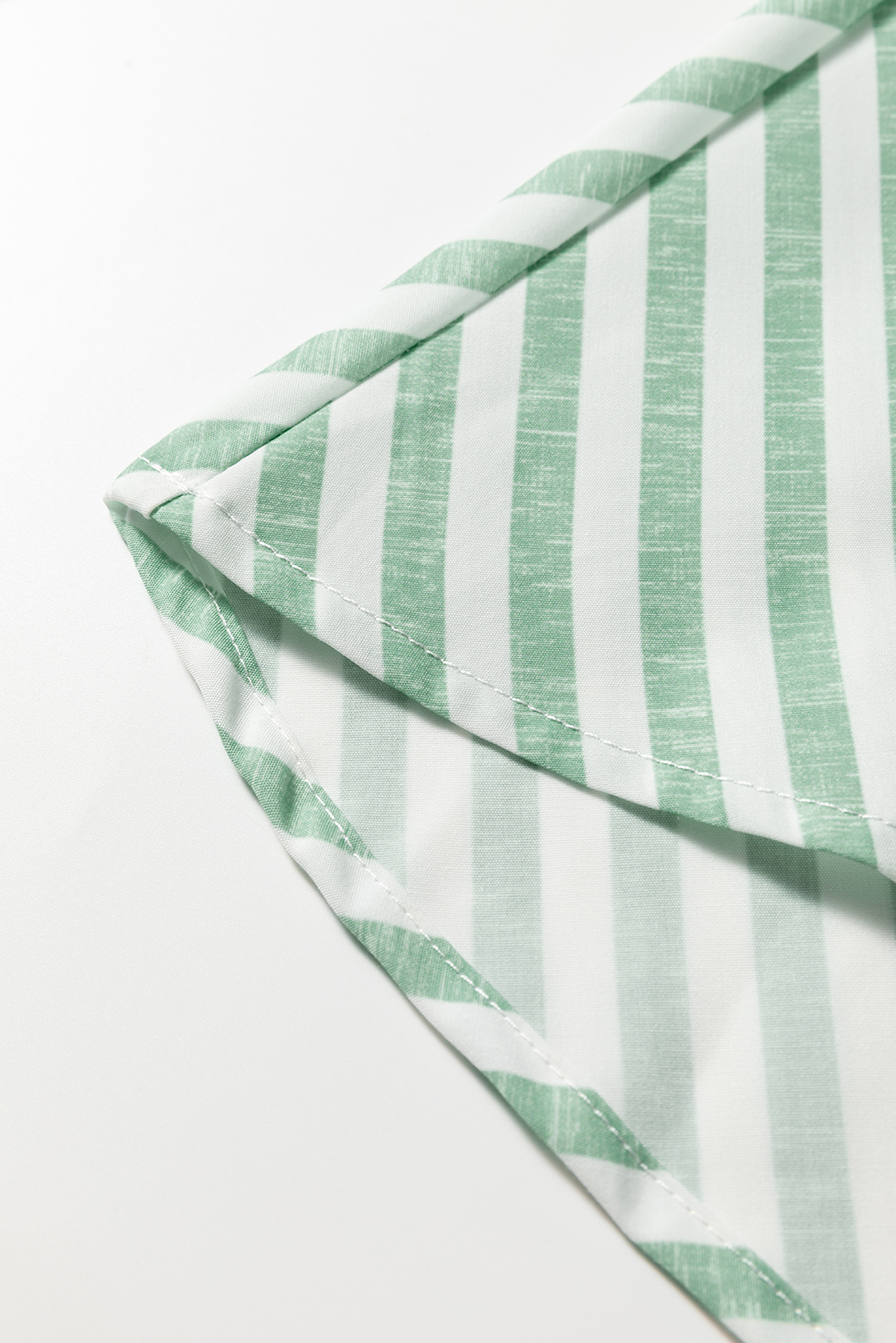 Green Stripe Half Zip Long Sleeve Swing Top - loveforevers