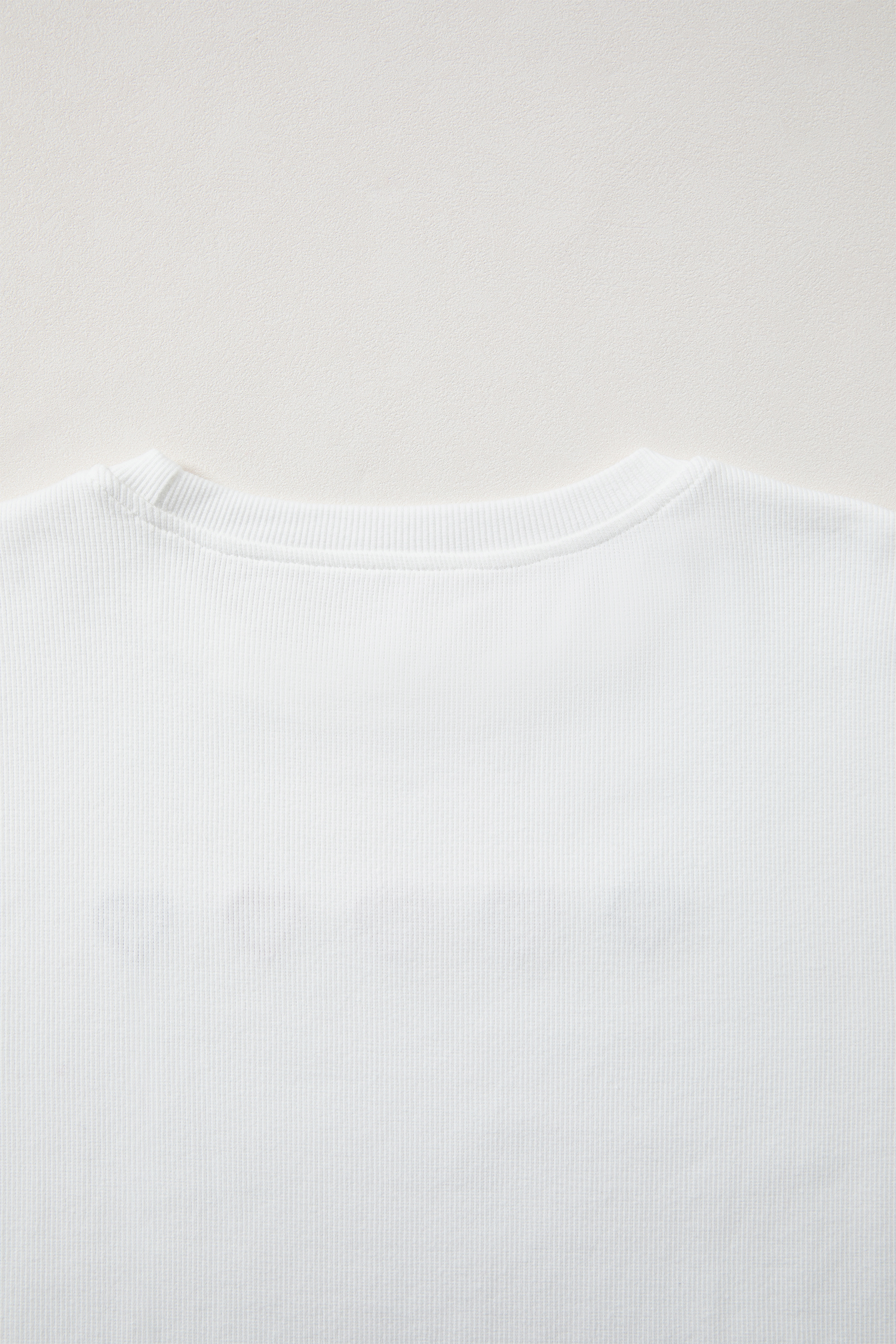 White 3d Ribbed XOXO Heart Embroidered Drop Shoulder Sweatshirt - loveforevers