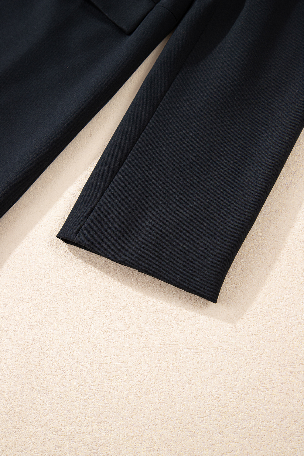 Black Lapel Flap Pocket Buttoned Blazer - loveforevers
