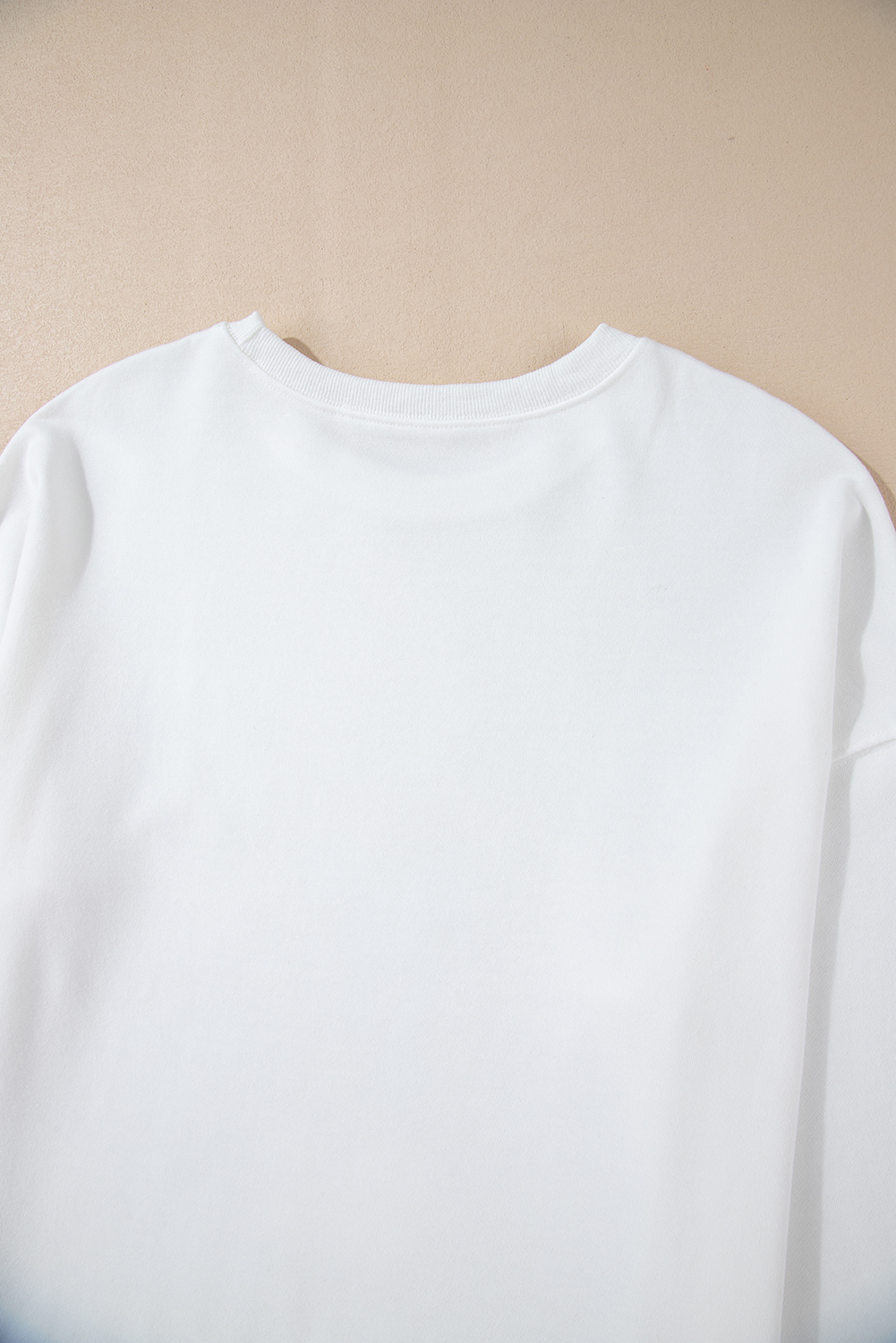White Bowknot Pattern Drop Shoulder Loose Sweatshirt - loveforevers