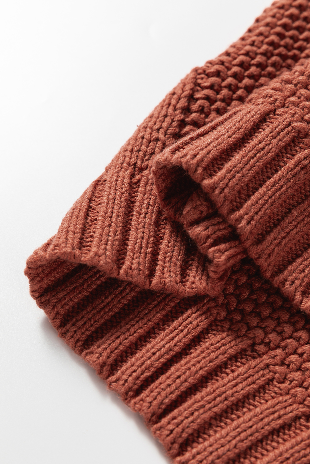 Redwood Burl Chunky Fit Slouchy Textured Knit Sweater - loveforevers