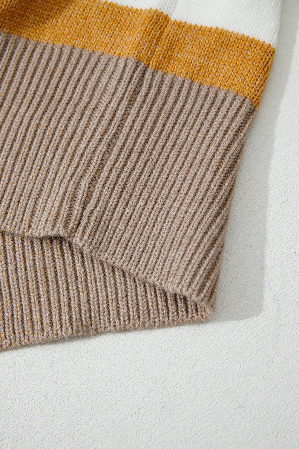 Multicolour Stripe Drop Shoulder Crew Neck Sweater - loveforevers