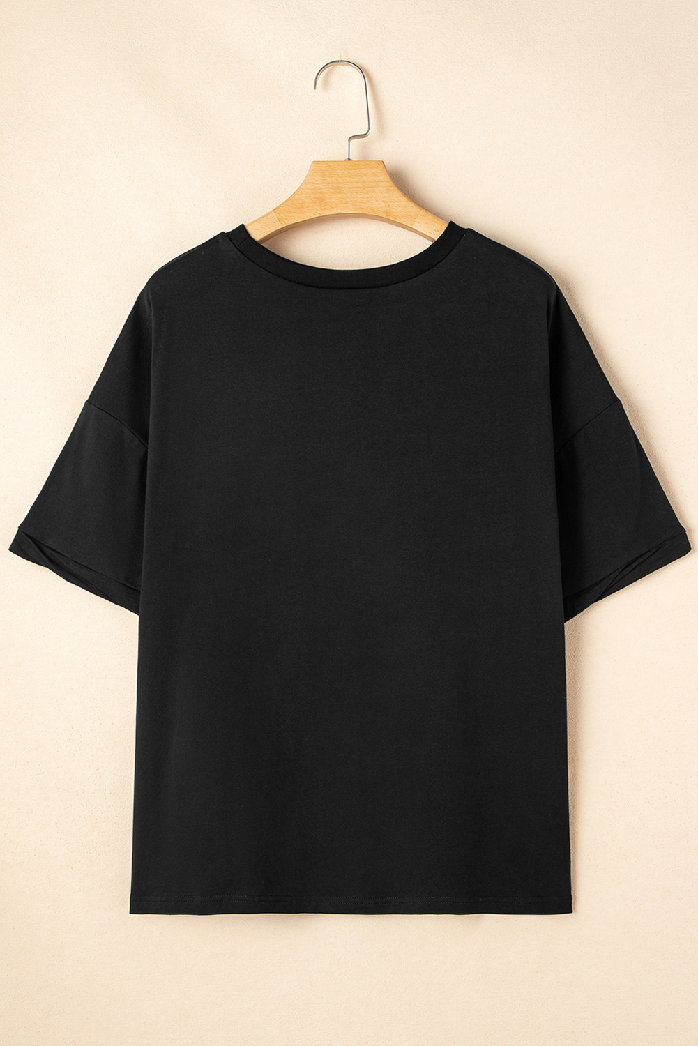 Black Sequin USA Bow Graphic Independence Day T Shirt - loveforevers