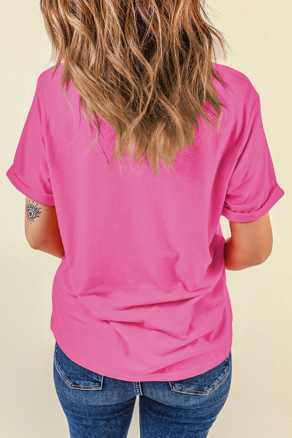 Sachet Pink mama Embroidered Graphic Crewneck Mothers Day T Shirt - loveforevers