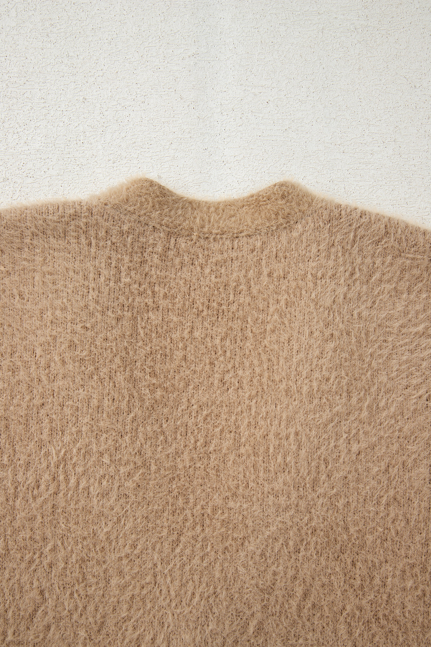 White Fuzzy Buttoned Front Midi Solid Cardigan - loveforevers