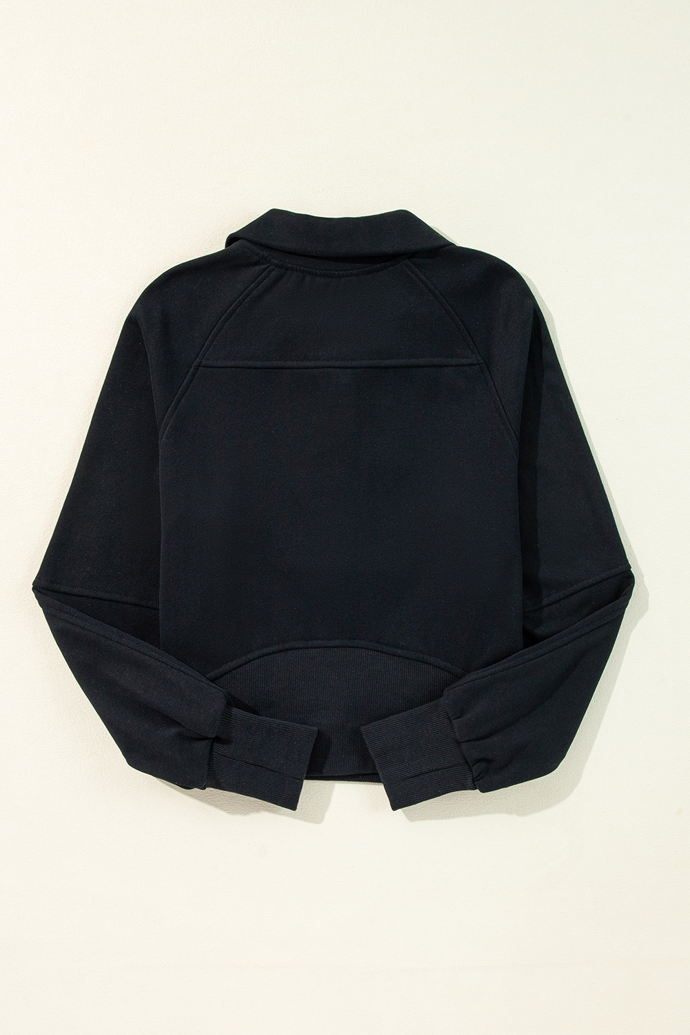 Aruba Blue Quarter Zip Stand Neck Kangaroo Pocket Sweatshirt - loveforevers