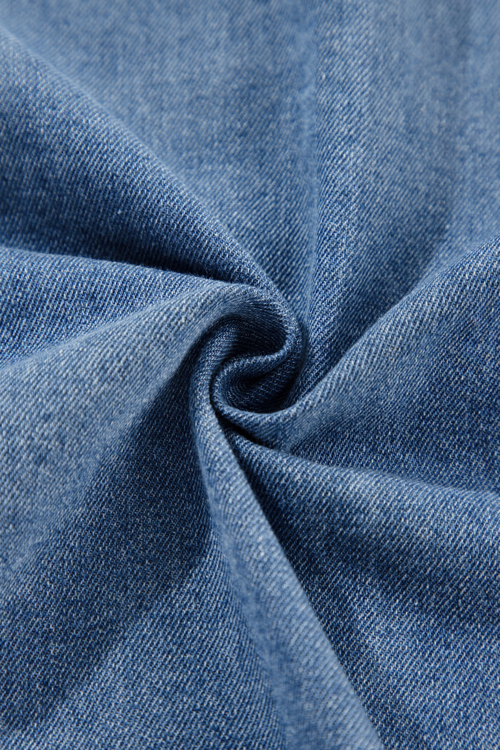 Dusk Blue Flap Pockets Slim Buttoned Denim Shirt - loveforevers