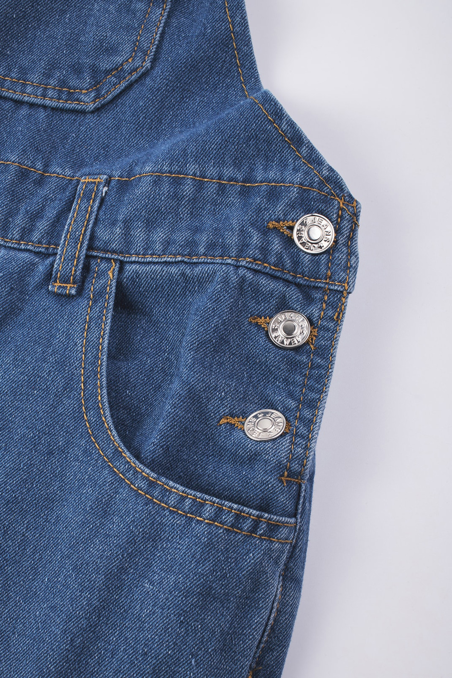 Light Blue Retro Bib Pocket Buckle Straps Casual Denim Jumpsuit - loveforevers