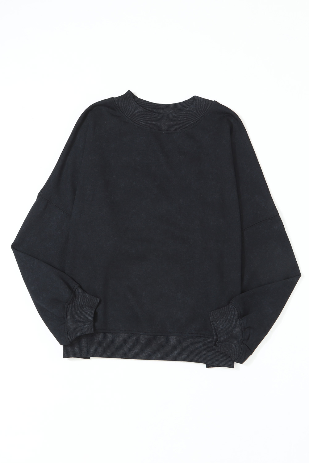 Brown Drop Shoulder Crew Neck Pullover Sweatshirt - loveforevers