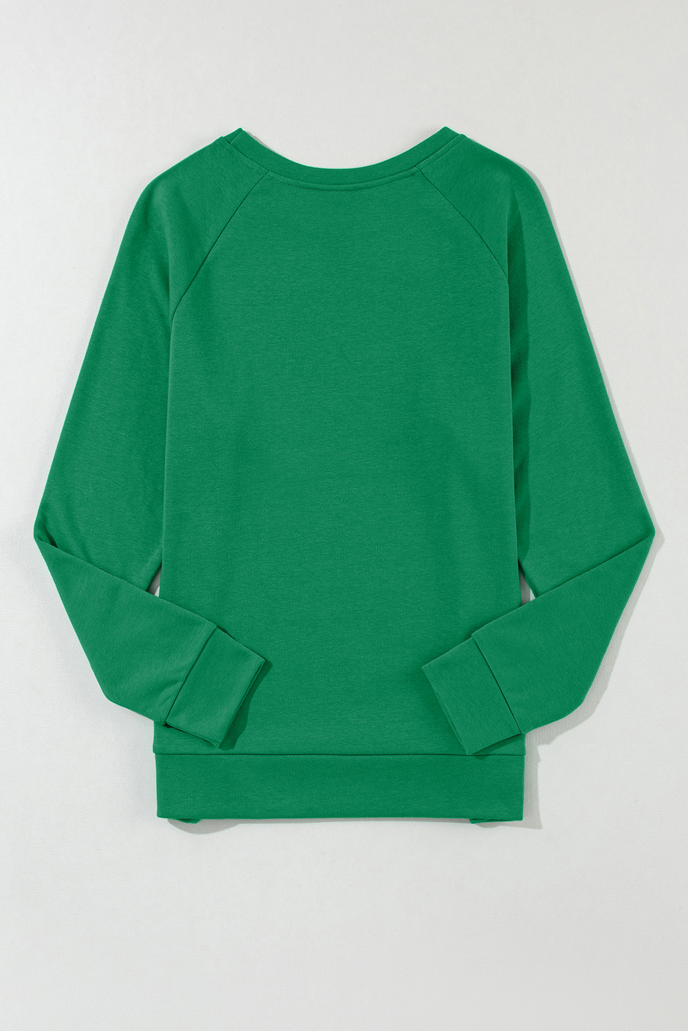 Green Sequin Christmas Candy Cane Graphic Crewneck Pullover Sweatshirt - loveforevers
