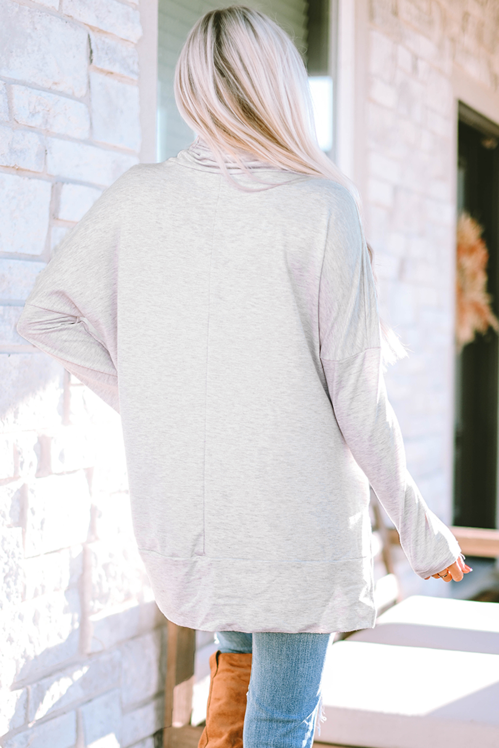 Jungle Green Cowl Neck Shift Tunic Top - loveforevers