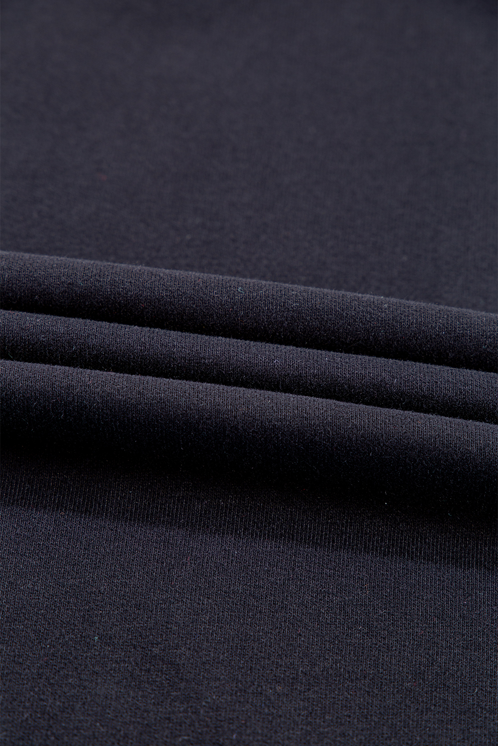 Navy Blue Plain Drop Shoulder Crewneck Pullover Sweatshirt - loveforevers
