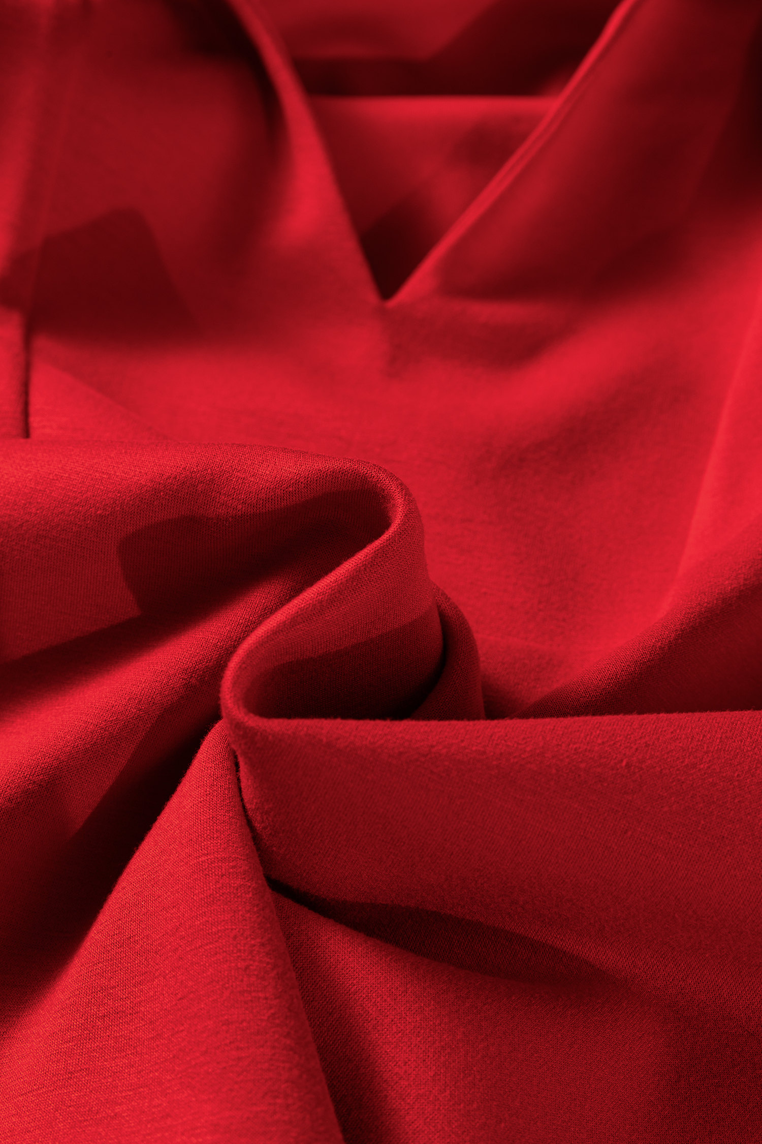 Fiery Red Polo Collar V Neck 3/4 Sleeve Pullover Drawstring Bell Bottom Pants 2pcs Set - loveforevers