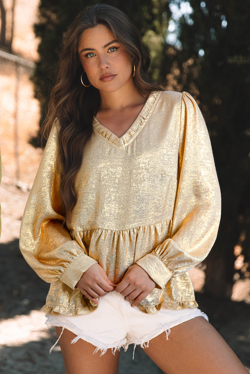 Pale Khaki Metallic Zip up Baseball Jacket - loveforevers