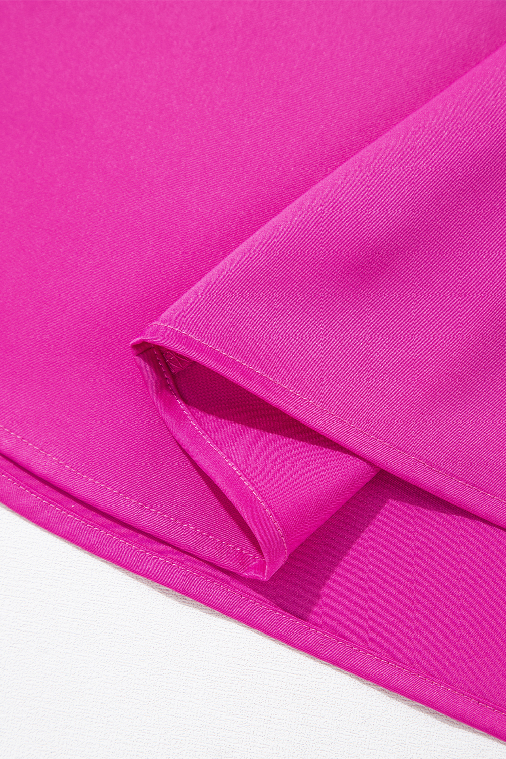 Bright Pink Silky V Neck Dolman Blouse - loveforevers