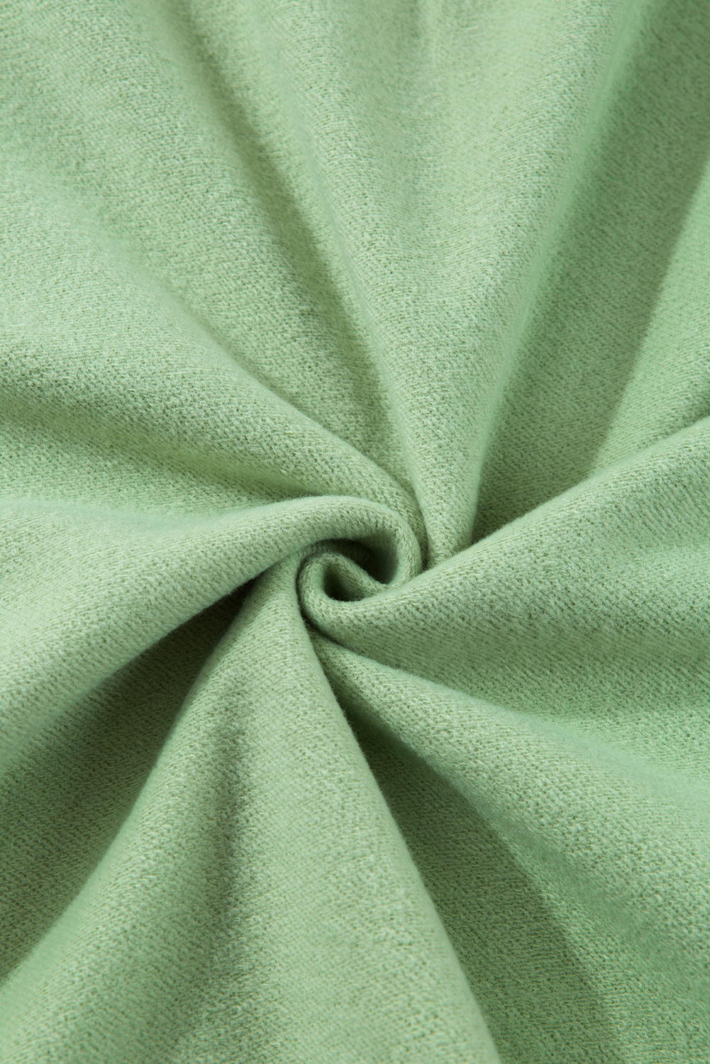Grass Green Solid Fleece Lined Drop Shoulder High Low Sweatshirt - loveforevers