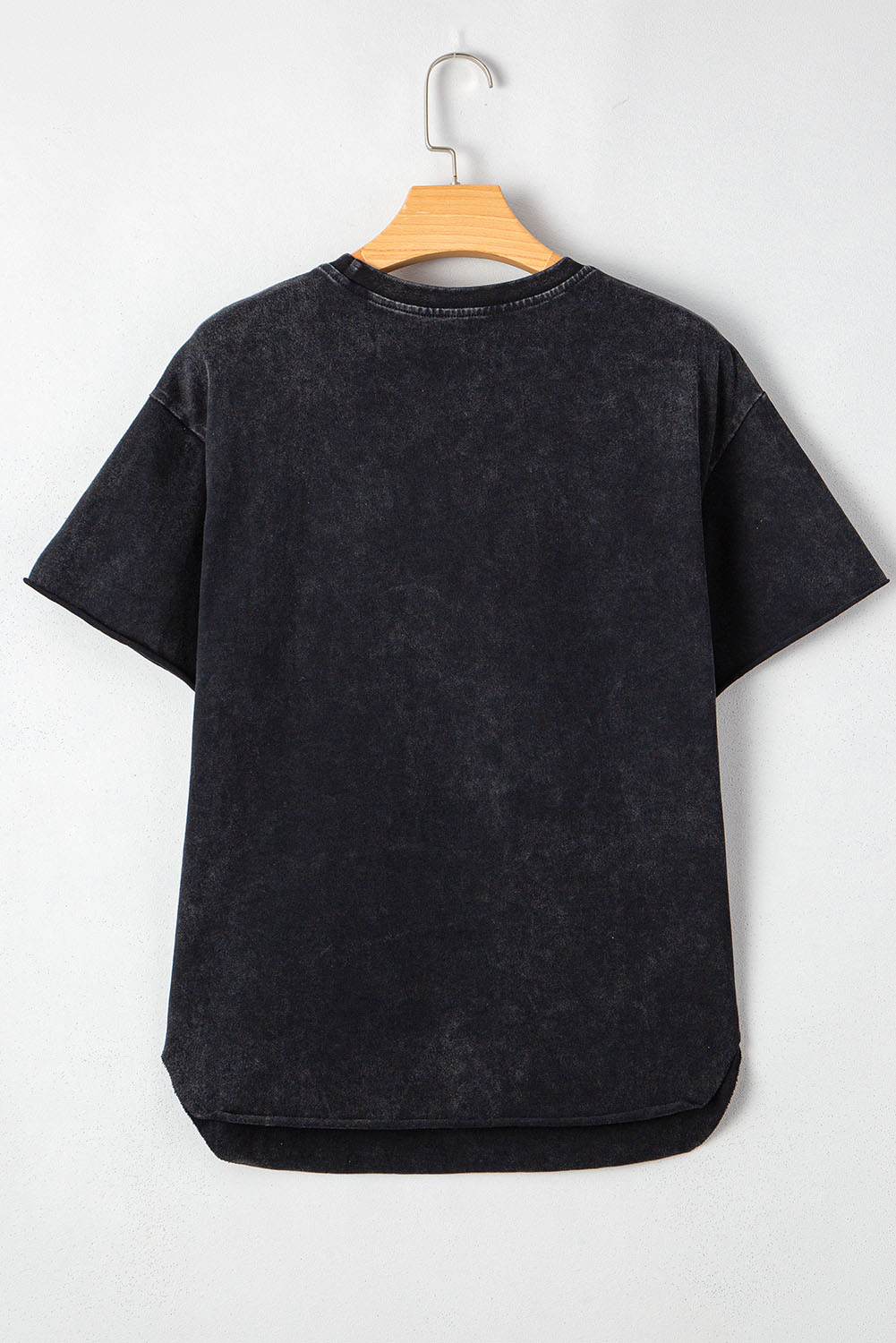 Black Western HOWDY Steer Head Print Side Slits Loose Fit T Shirt - loveforevers