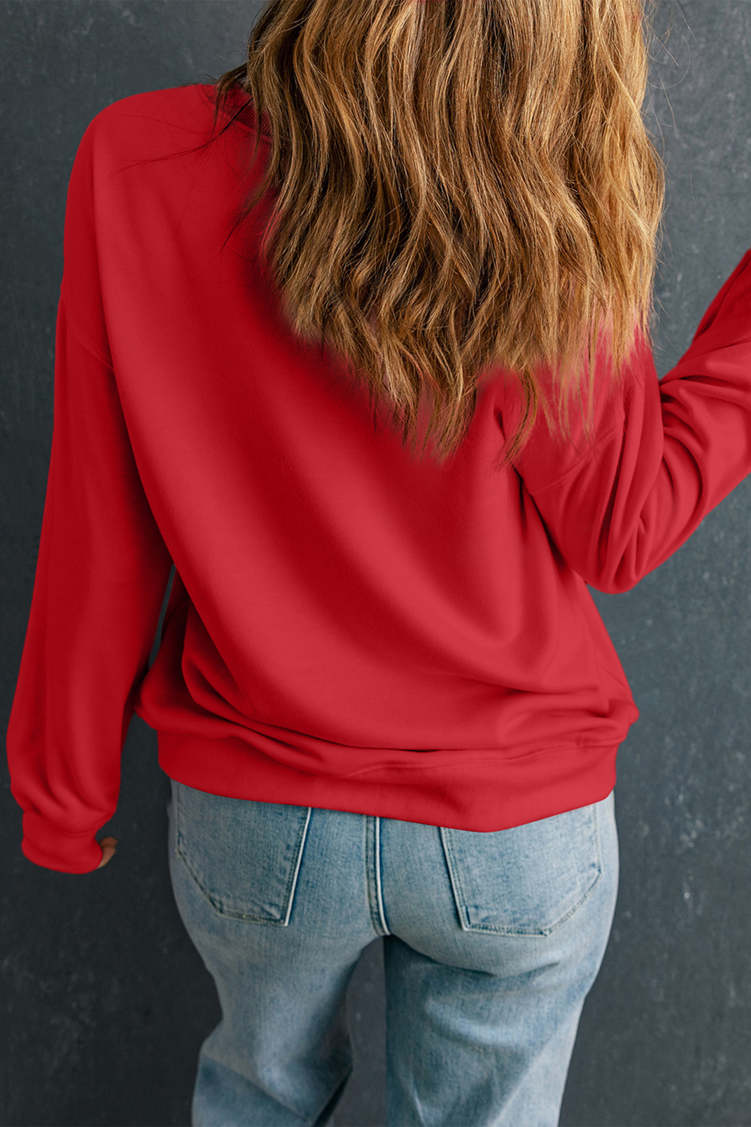 Red xoxo Valentines Heart Sketch Printed Pullover Sweatshirt - loveforevers