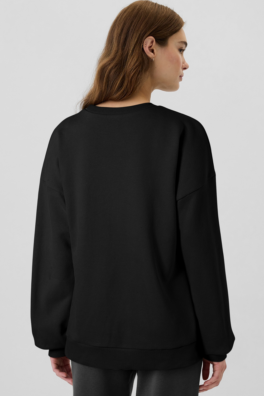 Grass Green Solid Fleece Lined Drop Shoulder High Low Sweatshirt - loveforevers