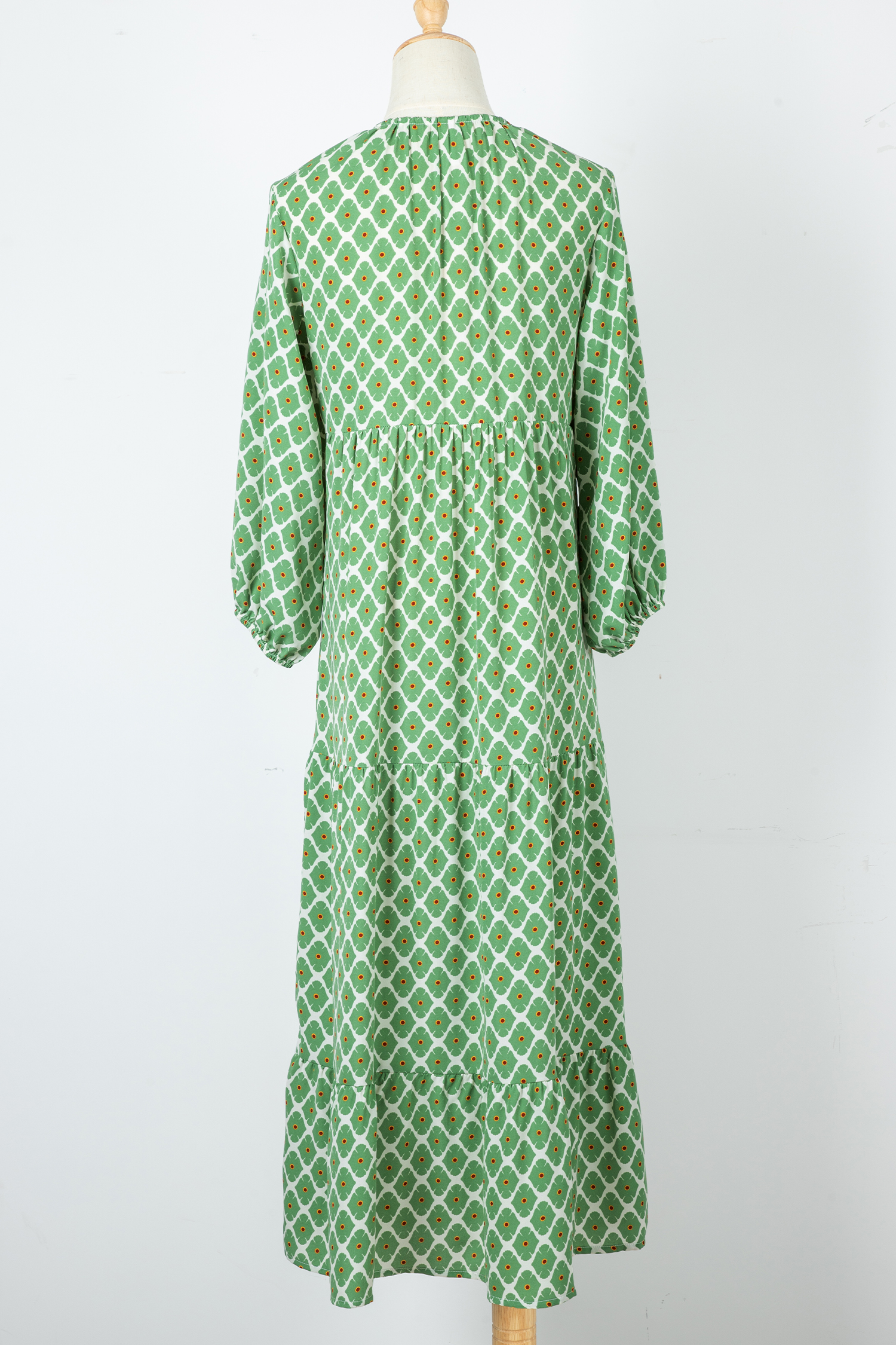 Sky Blue Boho Printed Half Sleeve Maxi Dress - loveforevers